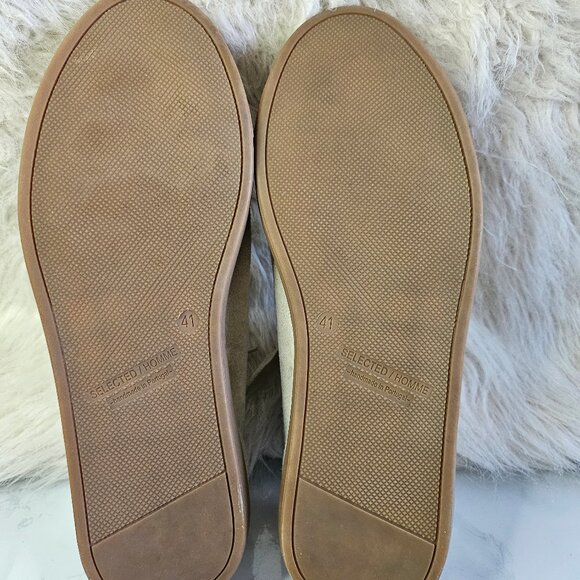 Selected Homme Men's Tan Suede Leather Oxford Lace Up Shoes EU 41/US 8 - Picture 4 of 9